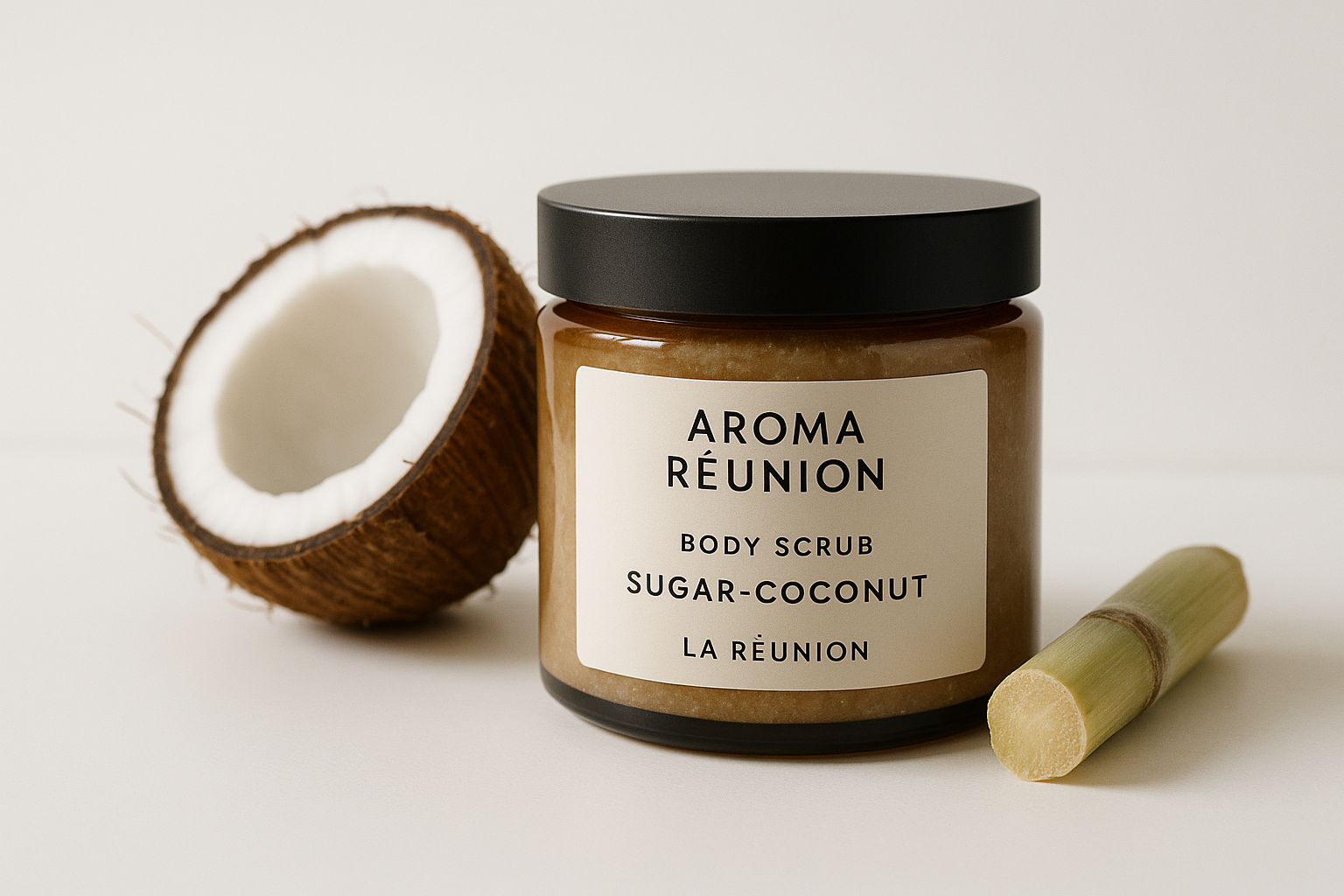 Gommage corporel sucre canne coco La Réunion exfoliation douce naturelle 200ml

